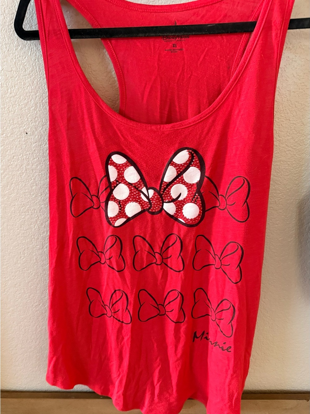 Disney Red Graphic Bow Tank Top